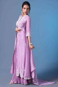 Lavendar Indo Western Salwaar Kameez