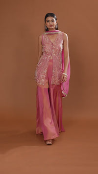 Pink Tissue Salwar Suit