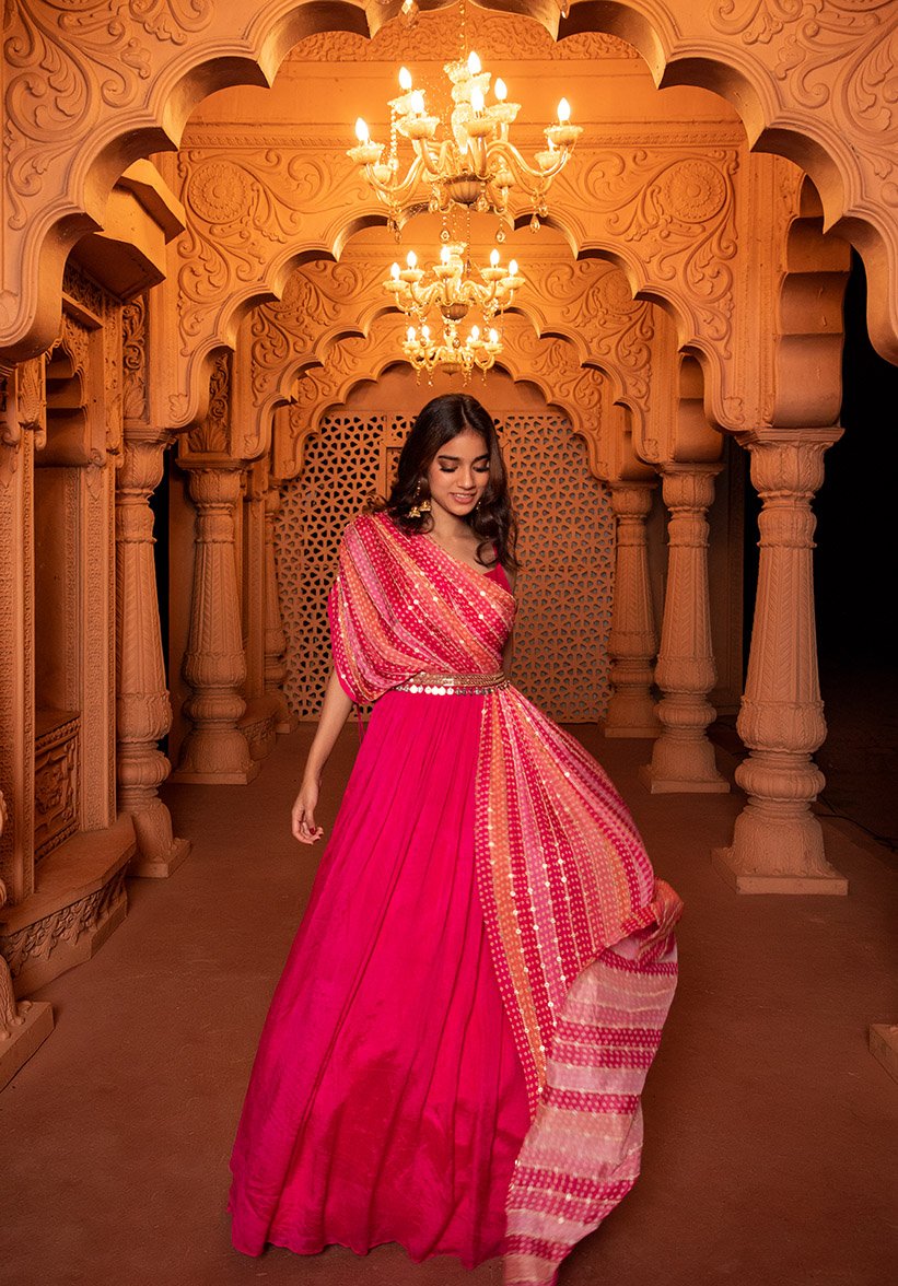 Bandhani indo shop western dress