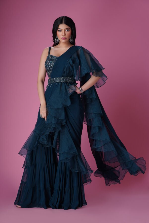 Saree sharara design best sale